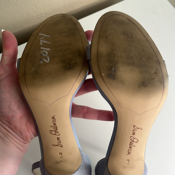Sam Edelman Patti Ankle Strap Dress Heels Periwinkle Dusty Blue size 9 - Picture 12 of 12